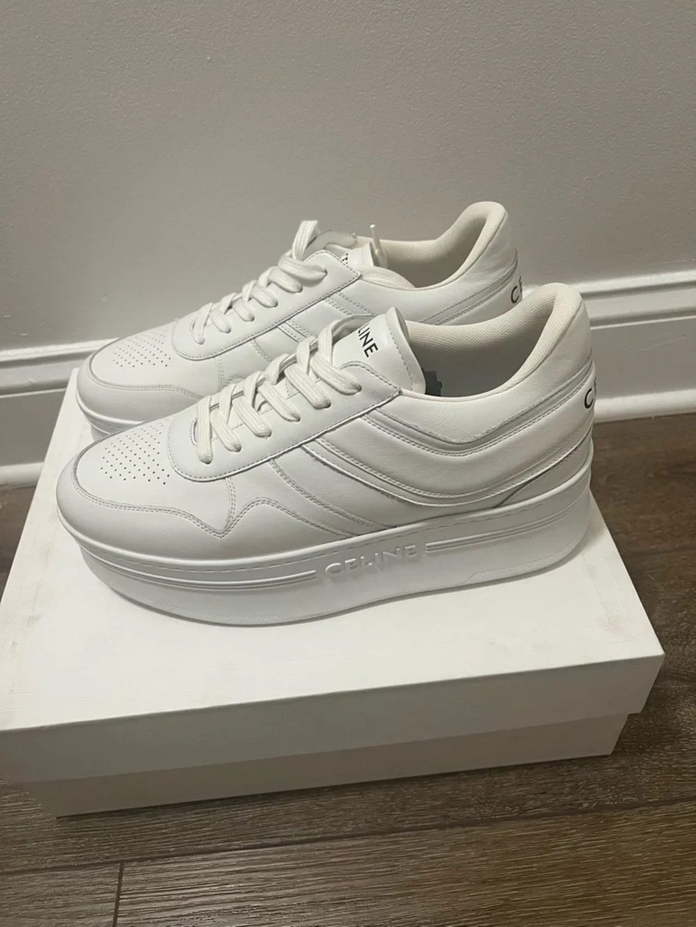 Celine Block Wedge Sneakers - Picture 3 of 6